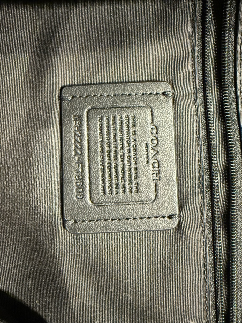 Coach Black Leather Tote with Gold Hardware - Picture 3 of 5